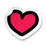 Send only a heart sticker emoji in the Discord.